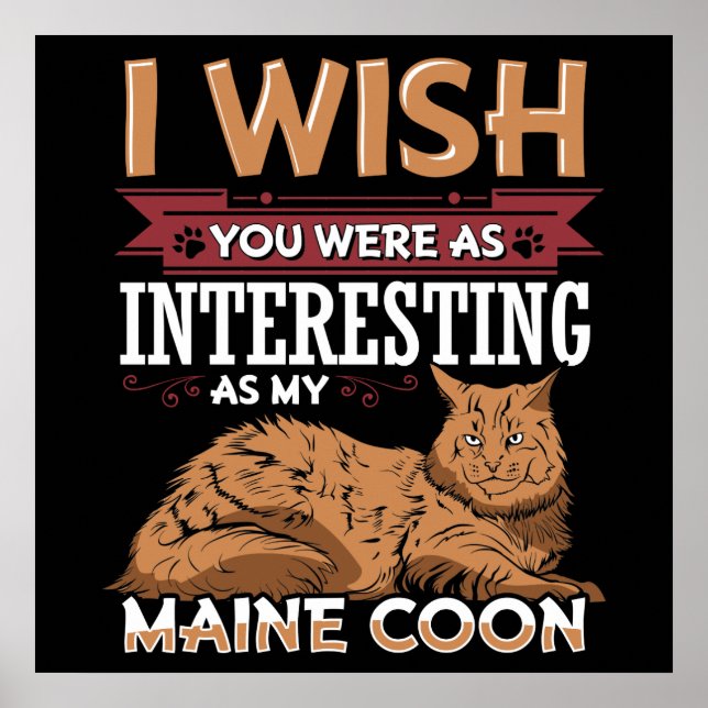 Maine Coon Cat Poster (Framsidan)