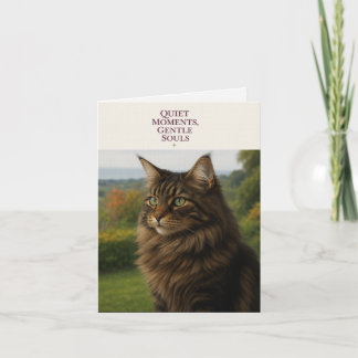Maine Coon Cat Sympathy Card | Quiet Moments Helgkort
