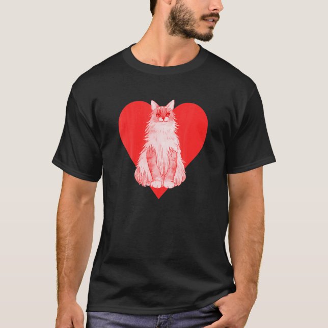 Maine Coon Cat T Shirt (Framsida)