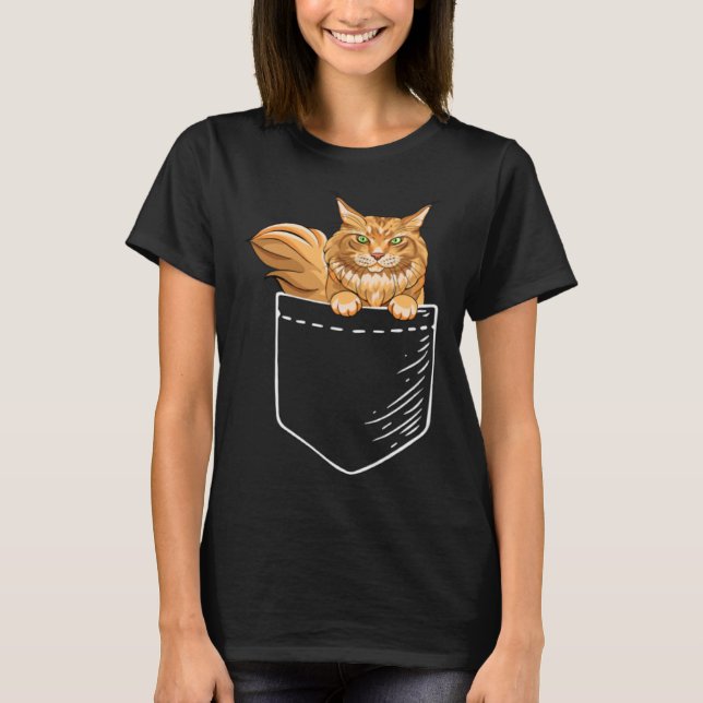 Maine Coon Cat T Shirt (Framsida)