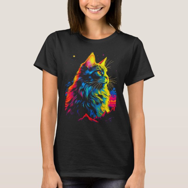 Maine Coon Cat T Shirt (Framsida)