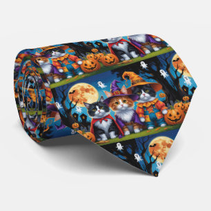 Maine Coon Cats Pumpkin Halloween Funny Slips