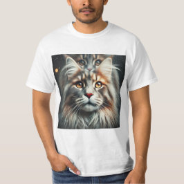Maine Coon: Elegancia en Doble Exposición T Shirt