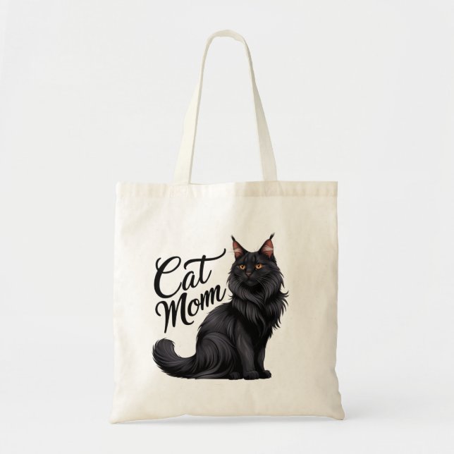 Maine Coon Empire Cat Mamma Tote Bag II Tygkasse (Framsidan)