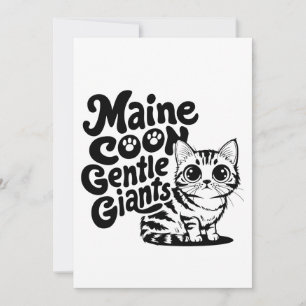 Maine Coon Gentle Giants Cat Inbjudningar