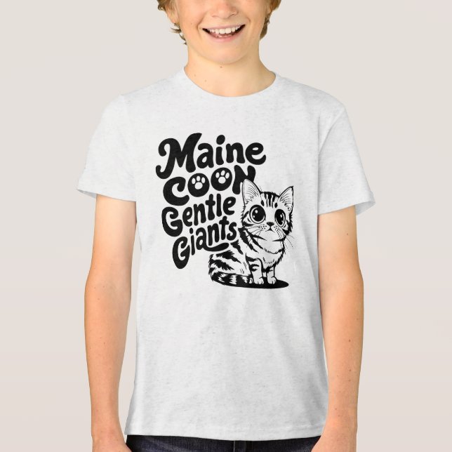 Maine Coon Gentle Giants Cat T Shirt (Framsida)