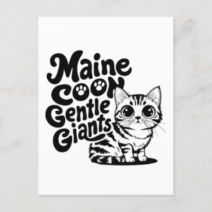Maine Coon Gentle Giants Cat Vykort