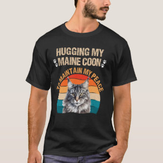Maine Coon HUGGING MY MAINE COON TO BIBEHÅLL FRED T Shirt
