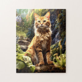 Maine Coon in Nature. Pussel