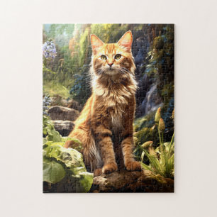 Maine Coon in Nature. Pussel