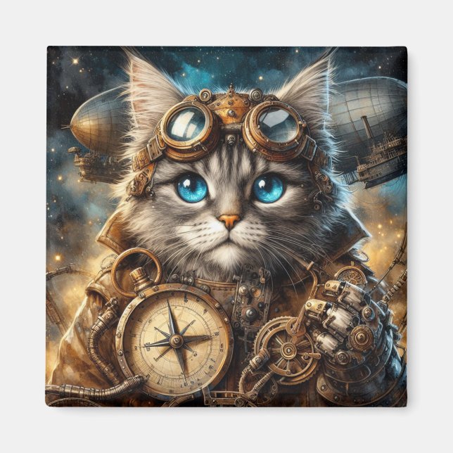 Maine Coon in Space Magnet (Framsidan)