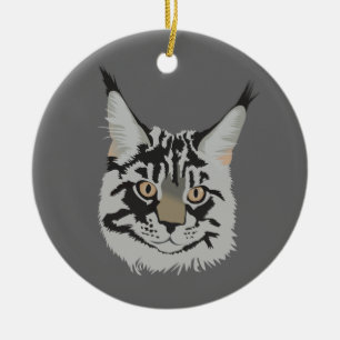 Maine Coon Julgransprydnad Keramik