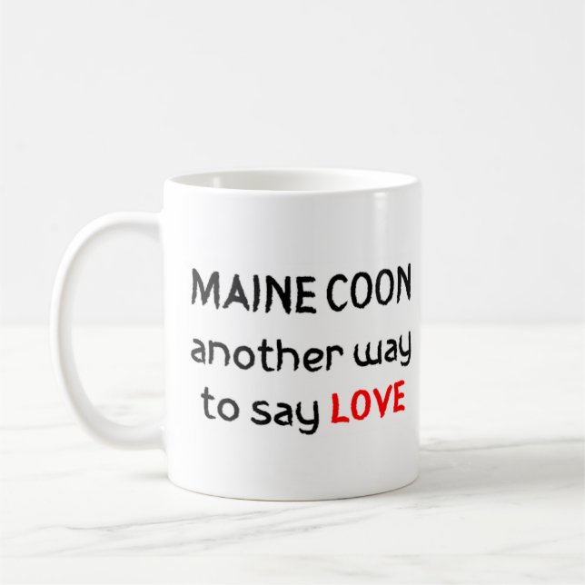 maine coon kärlek kaffe mugg (Vänster)