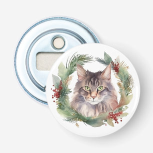 Maine Coon Kat jul Utandning Kitten Flasköppnare