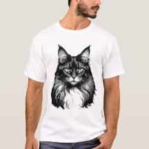 Maine Coon Katt Herr T-Shirt