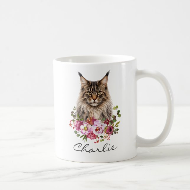 Maine Coon Katt Kaffemugg (Höger)