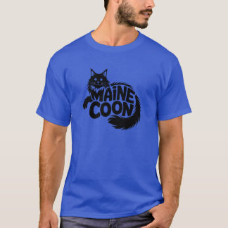 Maine Coon Katt Siluett T Shirt