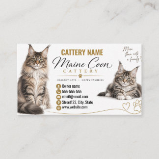 Maine Coon Katteri Kattuppfödare Visitkort