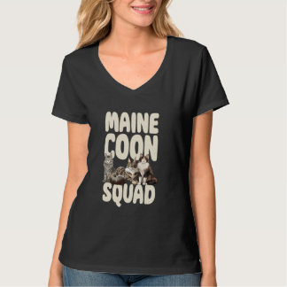 Maine Coon Kattgäng Mysiga Kattrörelser T Shirt