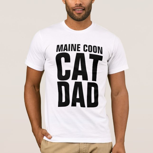 MAINE COON KATTPAPPAS T-SHIRTAR T SHIRT (Framsida)