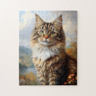 Maine Coon Kitten Porträtt Pussel