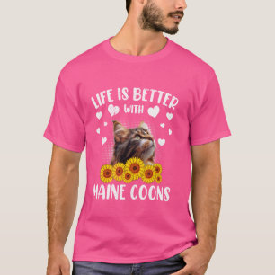 Maine Coon Life's BÄTTRE MED MAINE COONS Cat Owne T Shirt