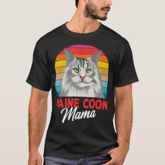 Maine Coon Mamma Funny Cat Owner Älskare Gift T Shirt