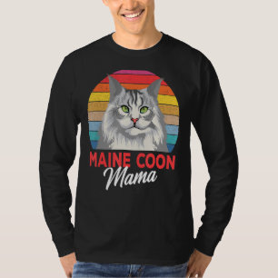 Maine Coon Mamma Funny Cat Owner Älskare T Shirt