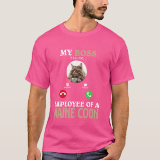 Maine Coon MY CHEF ANSTÄLLD TILL EN MAINE COON Cat T Shirt
