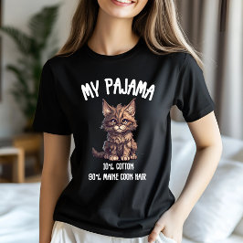 Maine Coon Pajama Humor T Shirt