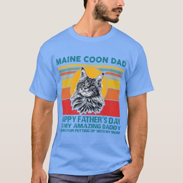MAINE COON PAPPAS Ärm T Shirt (Framsida)