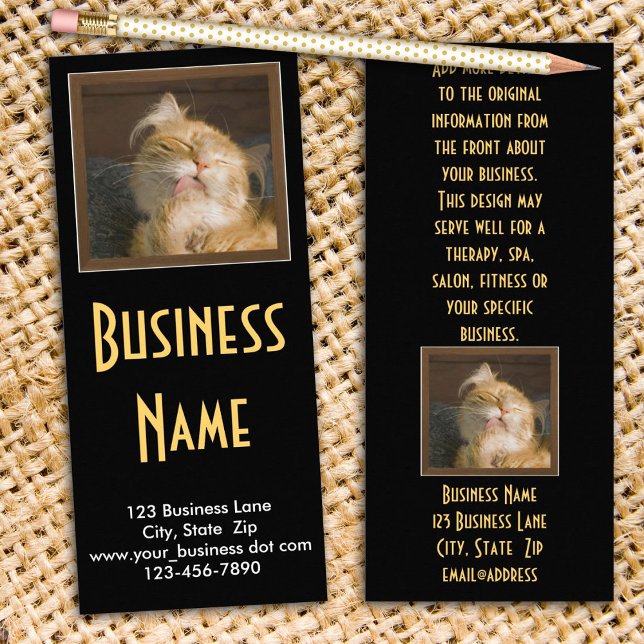 Maine Coon Preening Close Photograf Reklamkort (Add your text and photo (or keep the cat) for a promotional business rack card. )