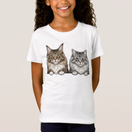 Maine Coon & Silver Tabby for cat mom's  T Shirt