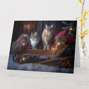 Maine Coon Snowy Sleigh juldeeller Kort