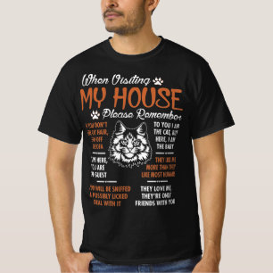 Maine Coon som besöker mitt hus. Kom ihåg T Shirt
