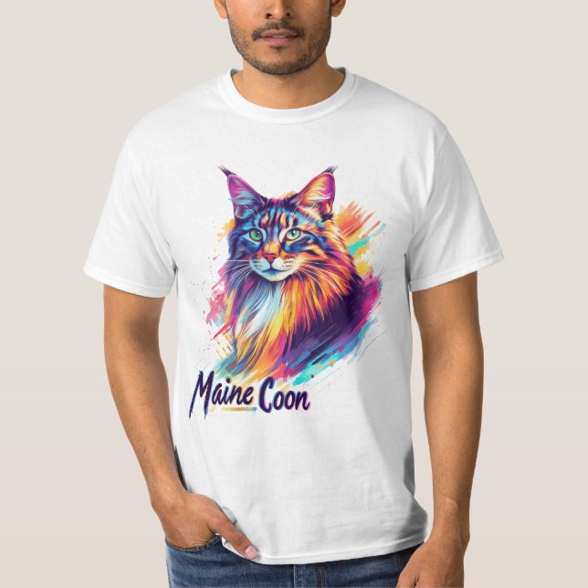 Maine Coon T Shirt (Framsida)
