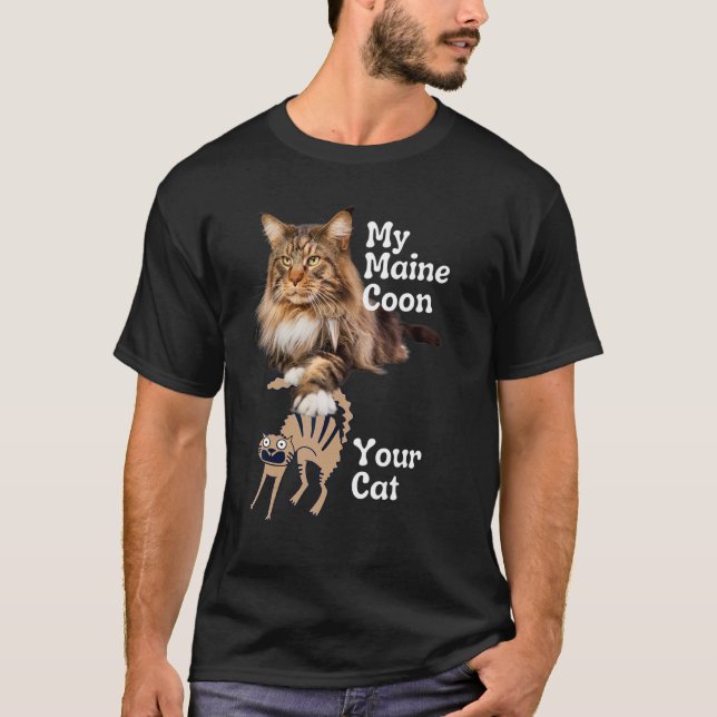 Maine Coon vs Your Cat Maine Coon 1 T Shirt (Framsida)