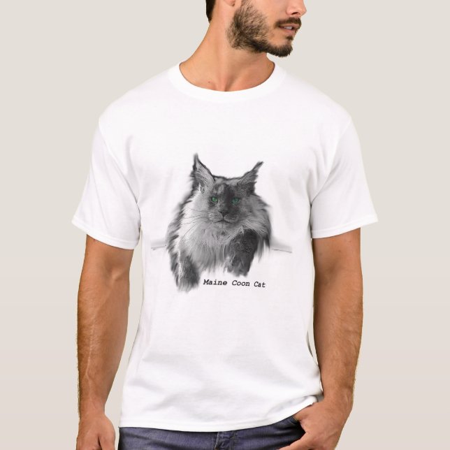 Maine Coonkatt T Shirt (Framsida)