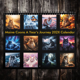 Maine Coons A Year's Journey 202X Kalender