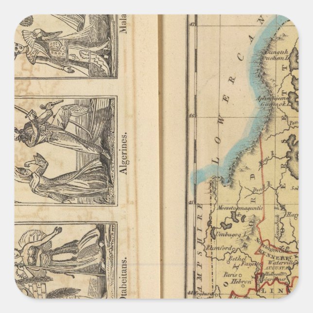 Maine Costumes Fyrkantigt Klistermärke (Framsida)