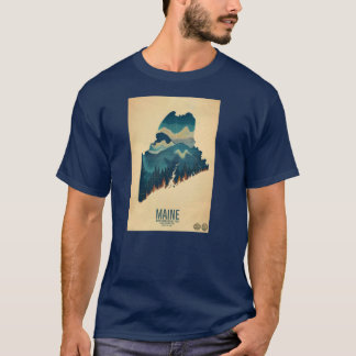 Maine Där Gryningen Bryter Först Affisch T Shirt