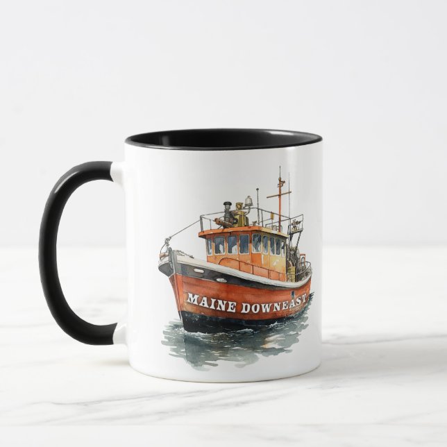 Maine Downeast Boat Fishing Mugg (Vänster)