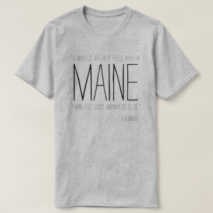 Maine E.B. Vit citat T Shirt