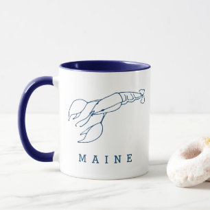 Maine - Elegant Blue Lobster - Anpassningsbar Mugg