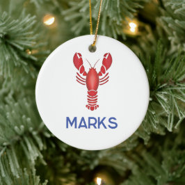 Maine Event Lobsterfest New England Wedding Favor Julgransprydnad Keramik