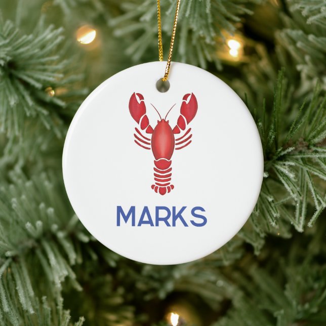 Maine Event Lobsterfest New England Wedding Favor Julgransprydnad Keramik (Träd)
