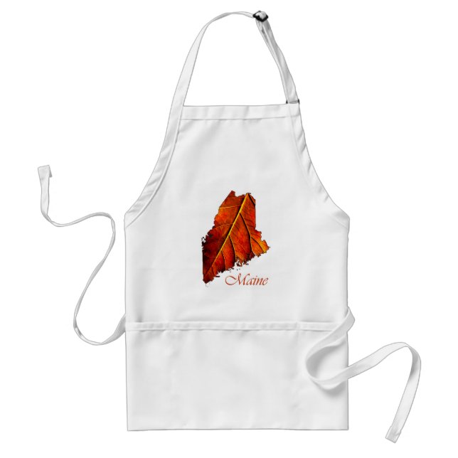 Maine Fall Photo Gift Apron Autumn Photo Foliage Förkläde (Framsidan)