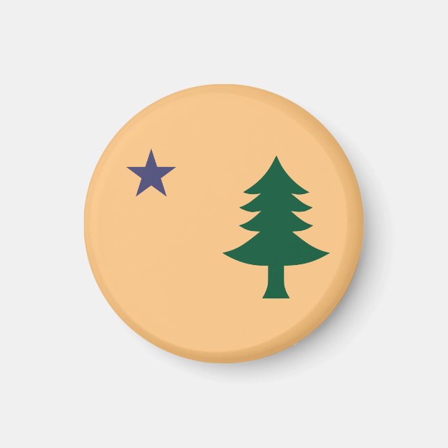 Maine-Flagga (1901-1909) Magnet (Framsidan)