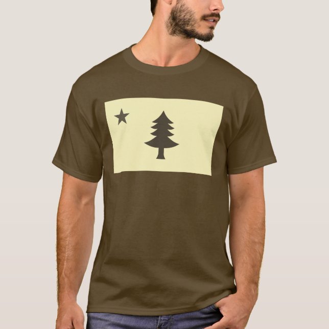 Maine-Flagga (1901-1909) T Shirt (Framsida)