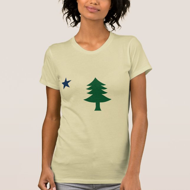 Maine-Flagga 1901 T Shirt (Framsida)